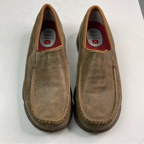 Twisted X MIE0001 Men's Brown Leather Slip-On Loafer Comfort Cushioned 10.5M - Picture 2 of 8